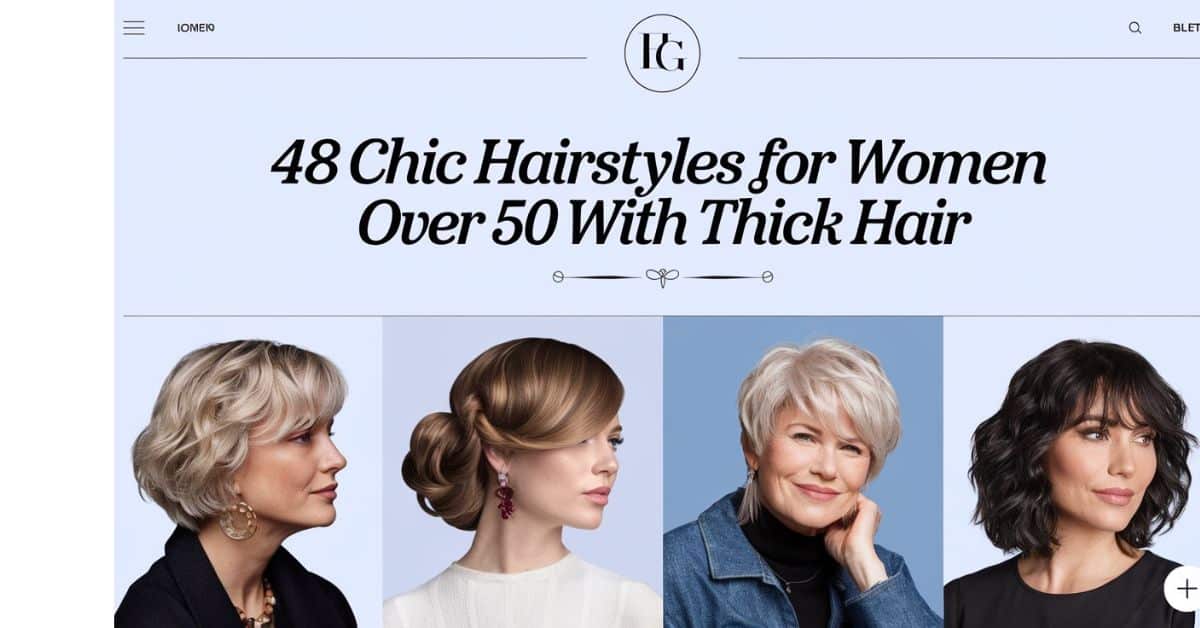 48 Chic Hairstyles for Women Over 50 with Thick Hair