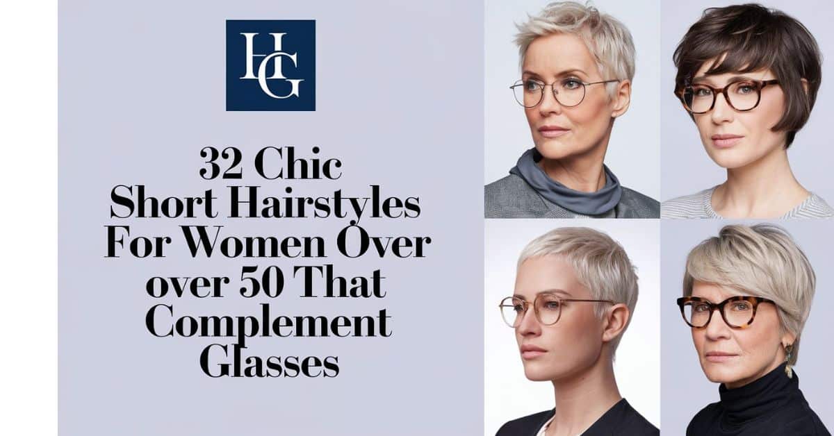 32 Chic Short Hairstyles for Women Over 50 With Glasses