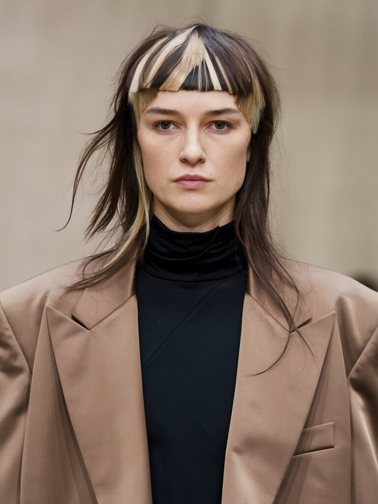 22. High Fashion: Asymmetrical Layers with Geometric Bangs