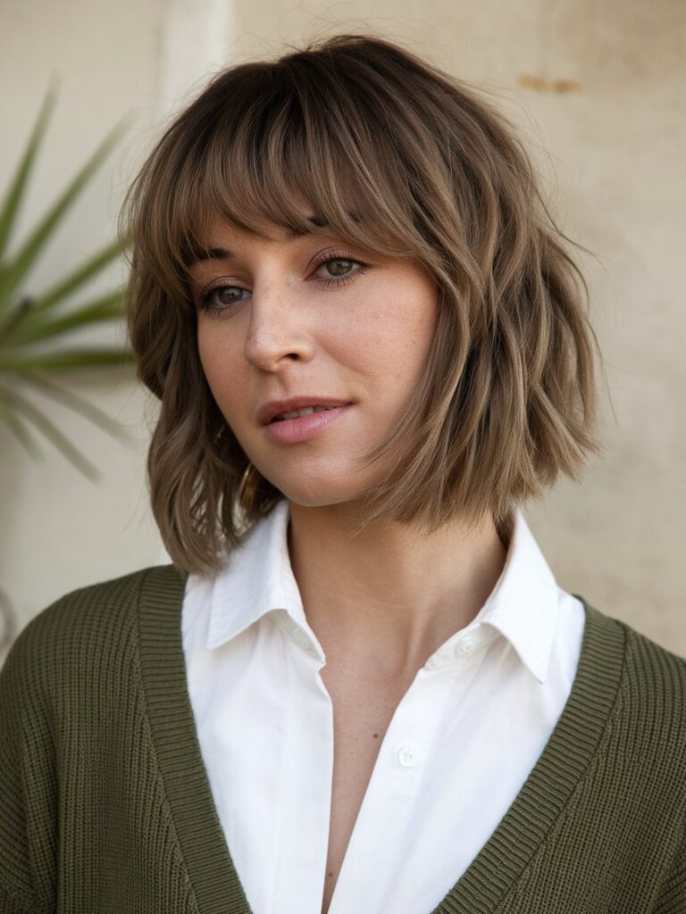 27. Cropped Bob with Bangs