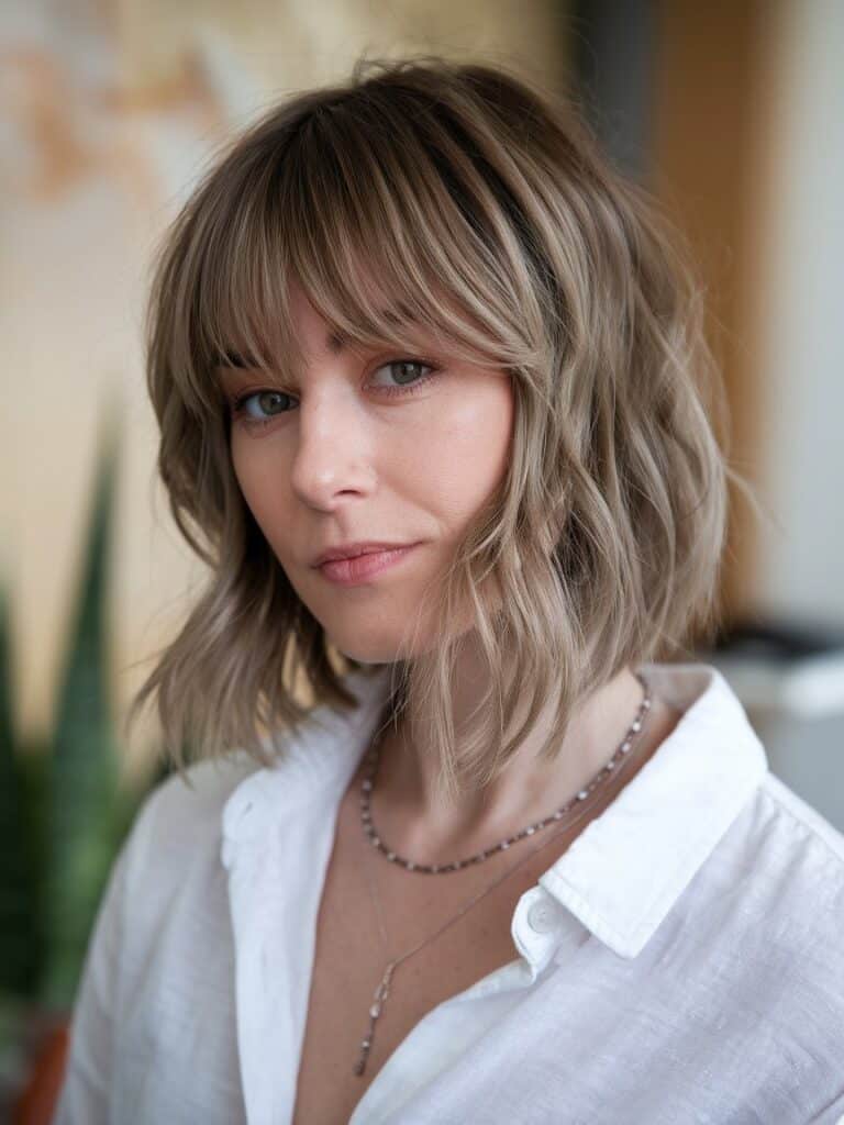 22. Layered Bob with Bangs