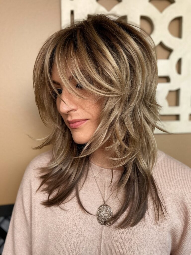 2. Layered Shag with Soft Waves