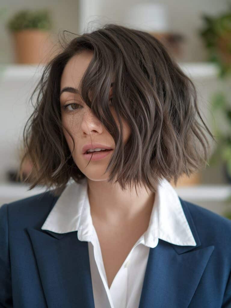 22. Tousled Wavy Bob