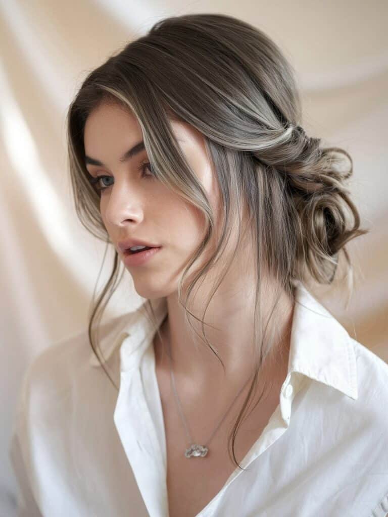 26. Updos for Layered Hair: Textured and Romantic