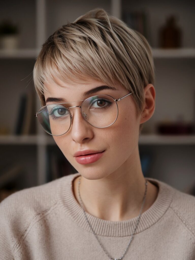 8. Short Straight Asymmetrical Pixie