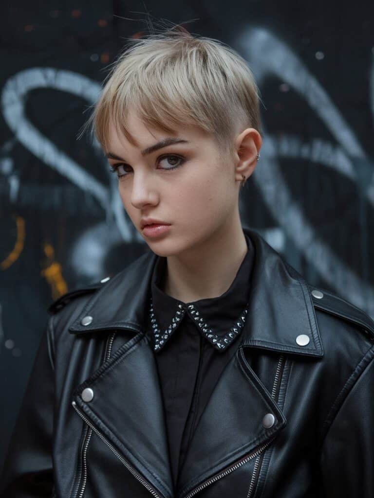 27. Edgy Pixie with Bangs and Undercut