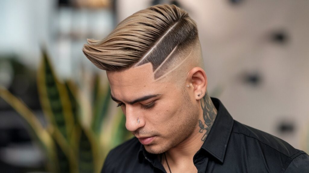 Hard Side Part with High Fade: Bold Definition