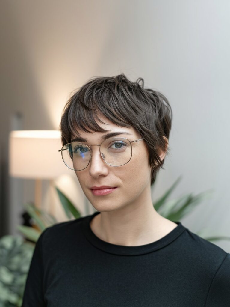 8. Grown-Out Pixie with Long Bangs