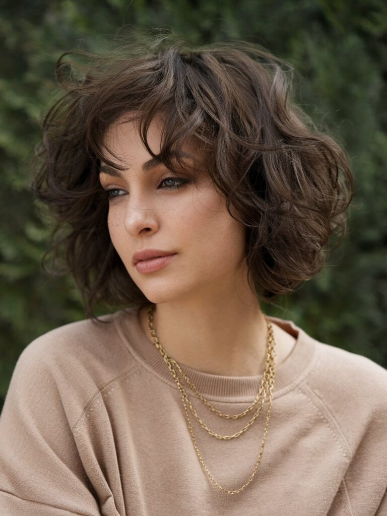 24. Loose Curly Bob