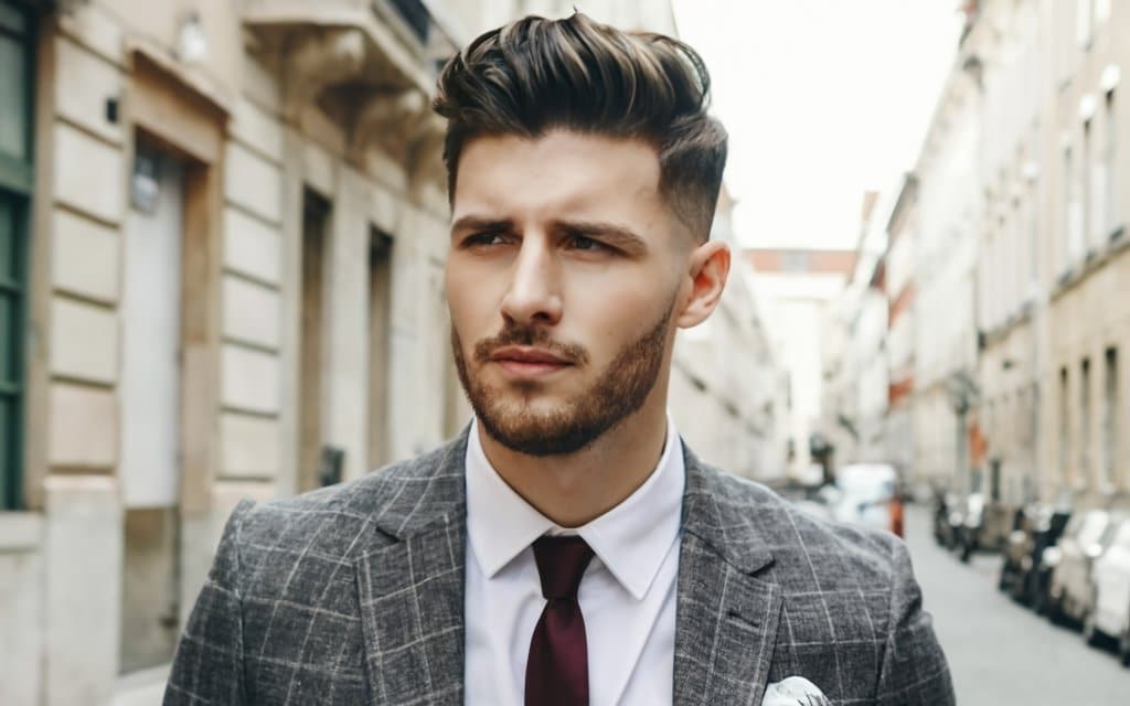 20. Textured Pompadour Fade