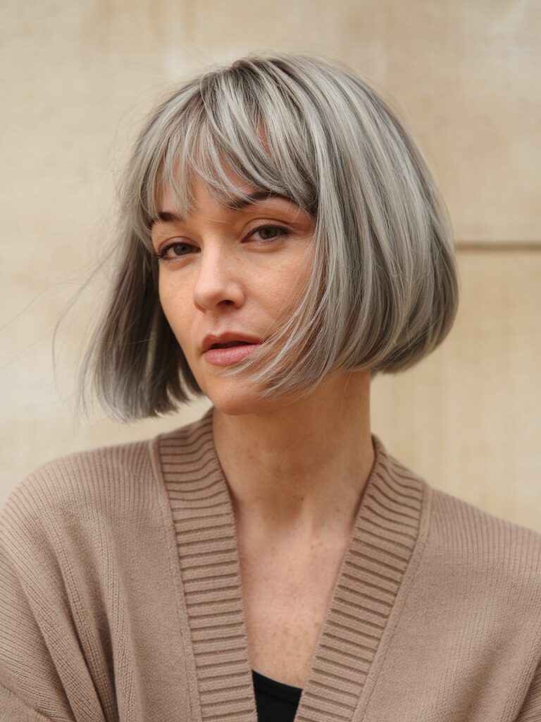 5. Blunt Bob with Bangs