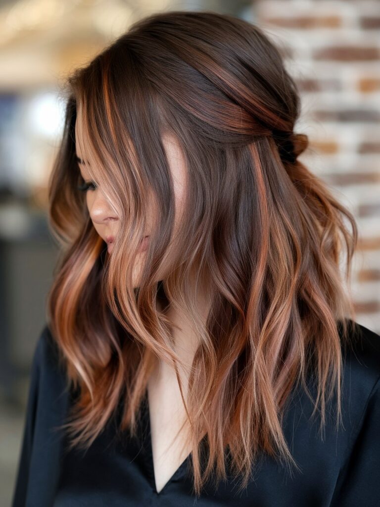 19. Velvety Chocolate Brown with Subtle Copper Streaks