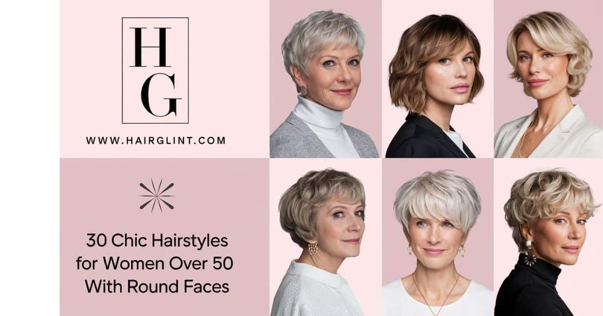 30 Chic Hairstyles for Women Over 50 with Round Faces