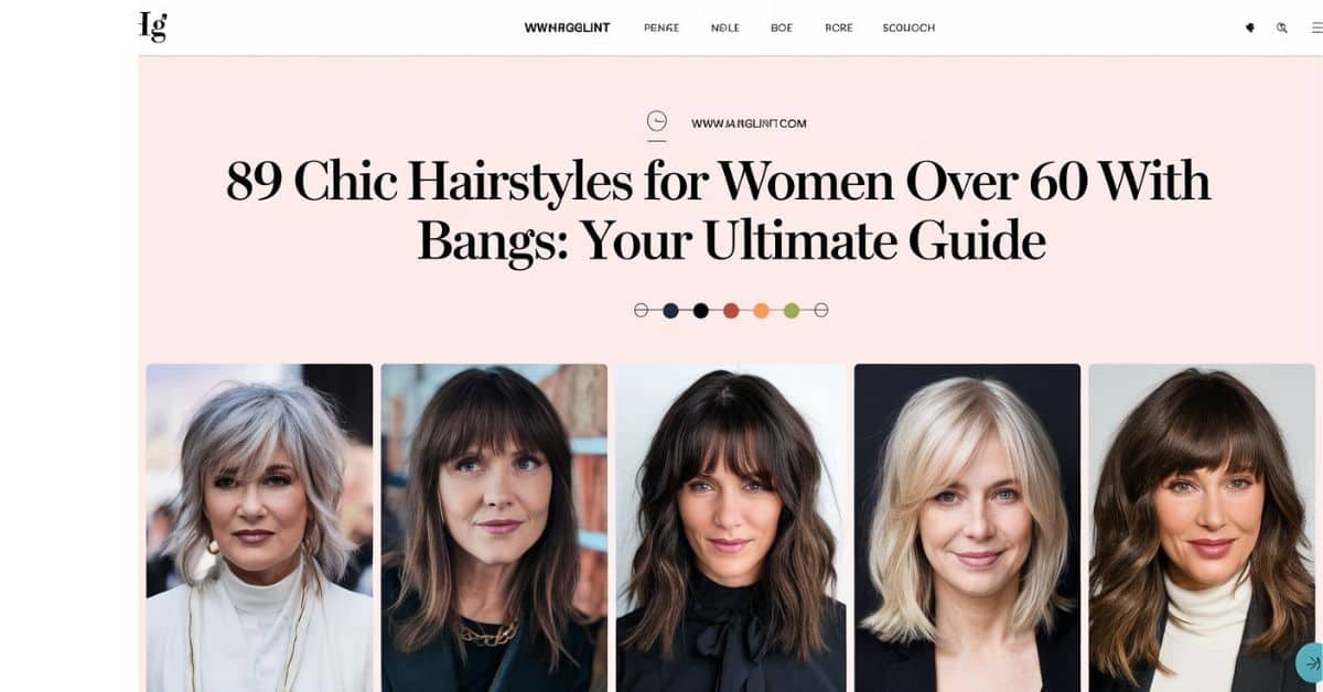 89 Chic Hairstyles for Women Over 60 With Bangs