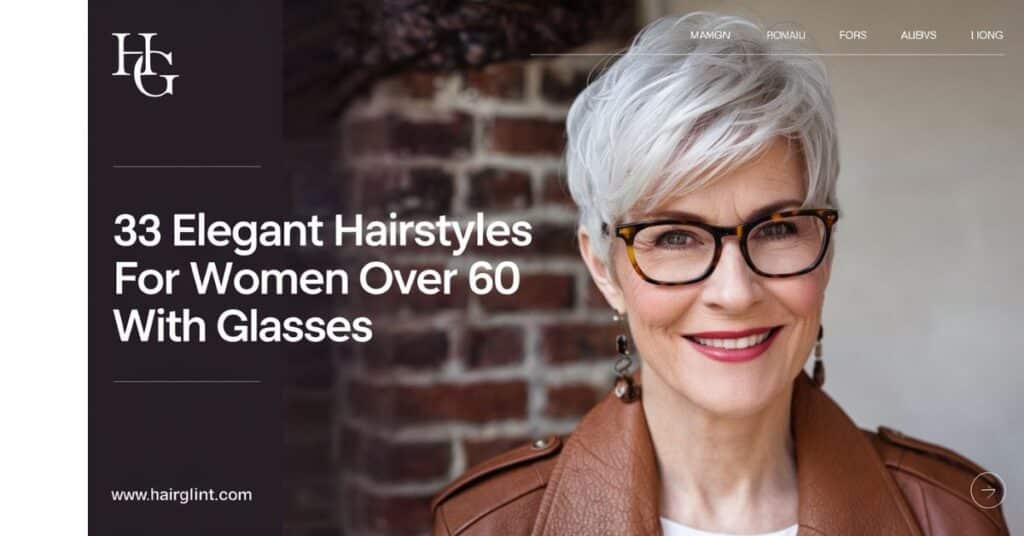 33 Elegant Hairstyles For Women Over 60 With Glasses