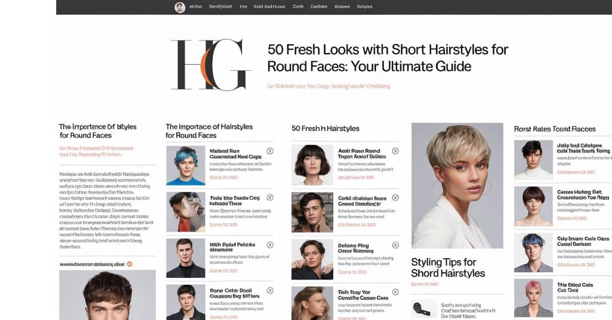 50 Fresh Looks with Short Hairstyles for Round Faces