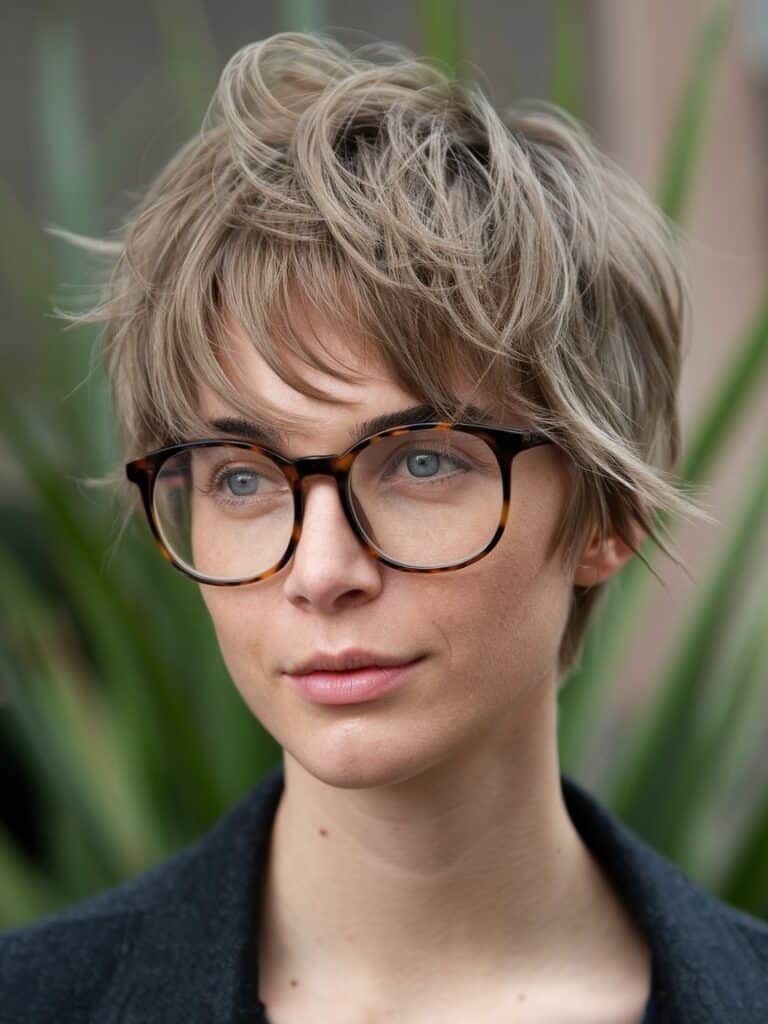 24. Tousled Wavy Pixie