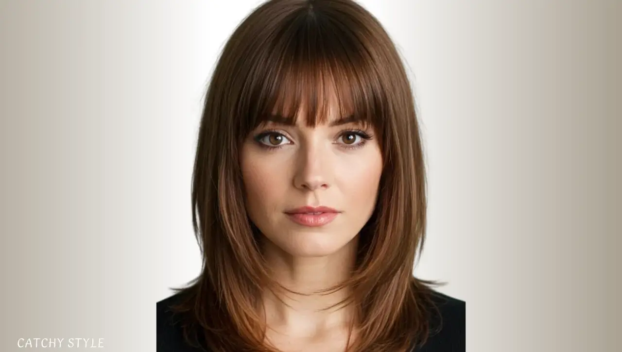 Butterfly haircut with blunt bangs for a bold and edgy hairstyle Butterfly haircut with blunt bangs for a bold and edgy hairstyle