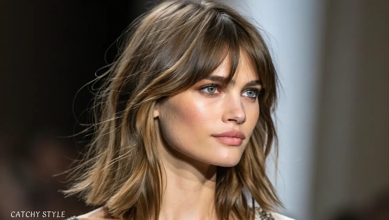 Curtain Bangs with Medium-Length Hair Curtain Bangs with Medium-Length Hair