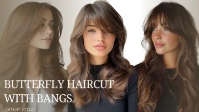 butterfly haircut with bangs