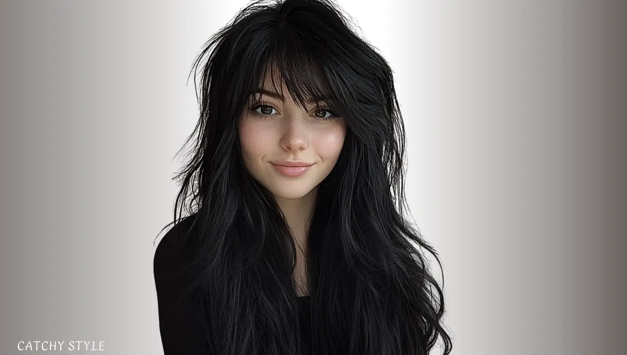 Long Layered Wolf Haircut with Wispy Fringe Long Layered Wolf Haircut with Wispy Fringe