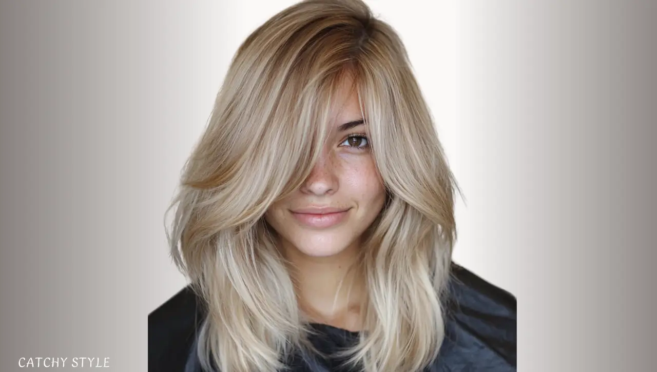 Medium-Length Wolf Cut with Soft Blonde Waves Medium-Length Wolf Cut with Soft Blonde Waves