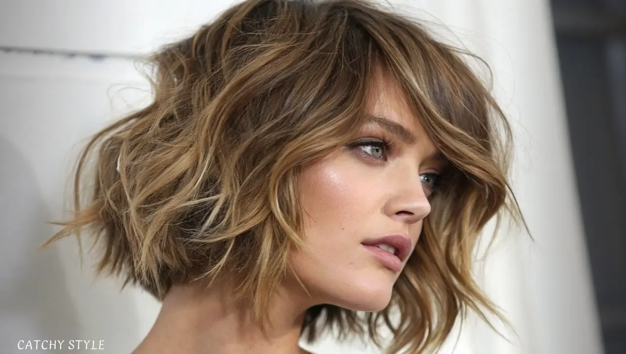 Tousled Bob with Side Part Tousled Bob with Side Part