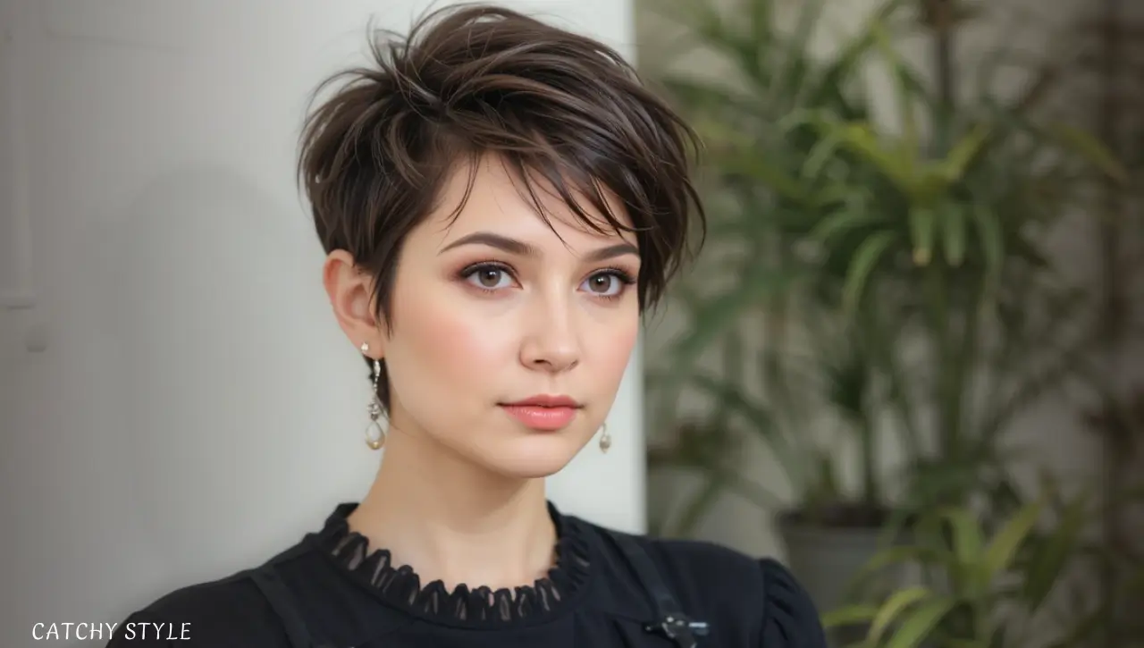 Voluminous Pixie Cut for Round Faces Voluminous Pixie Cut for Round Faces