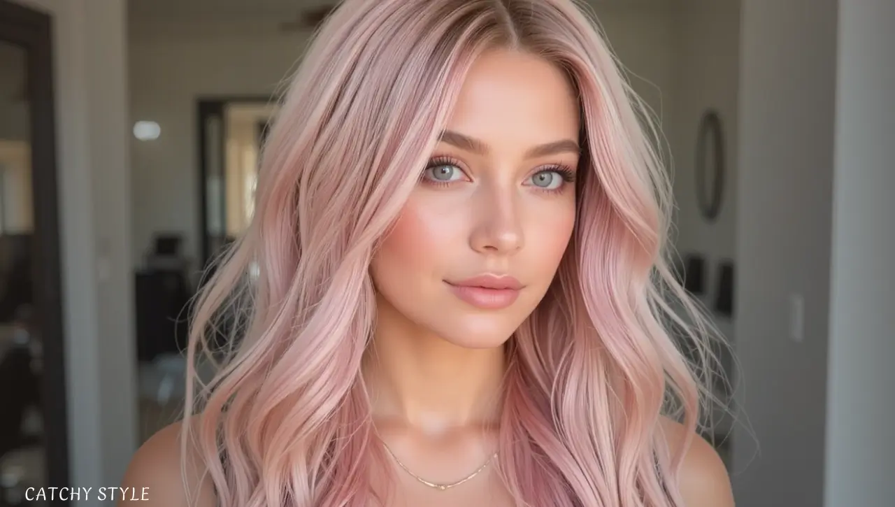 Rose Gold Blonde Hair Guide Stylish Trendy Creative Look Rose gold blonde shade mix of pink and blonde hues