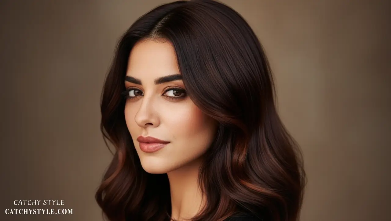 Deep Chestnut Brown for a Warm Glossy Fall Look Rich chestnut brown hair with warm auburn shine