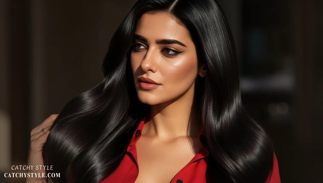 Espresso Brunette for a Sleek, Glossy Fall Look Deep espresso brunette hair with glossy shine