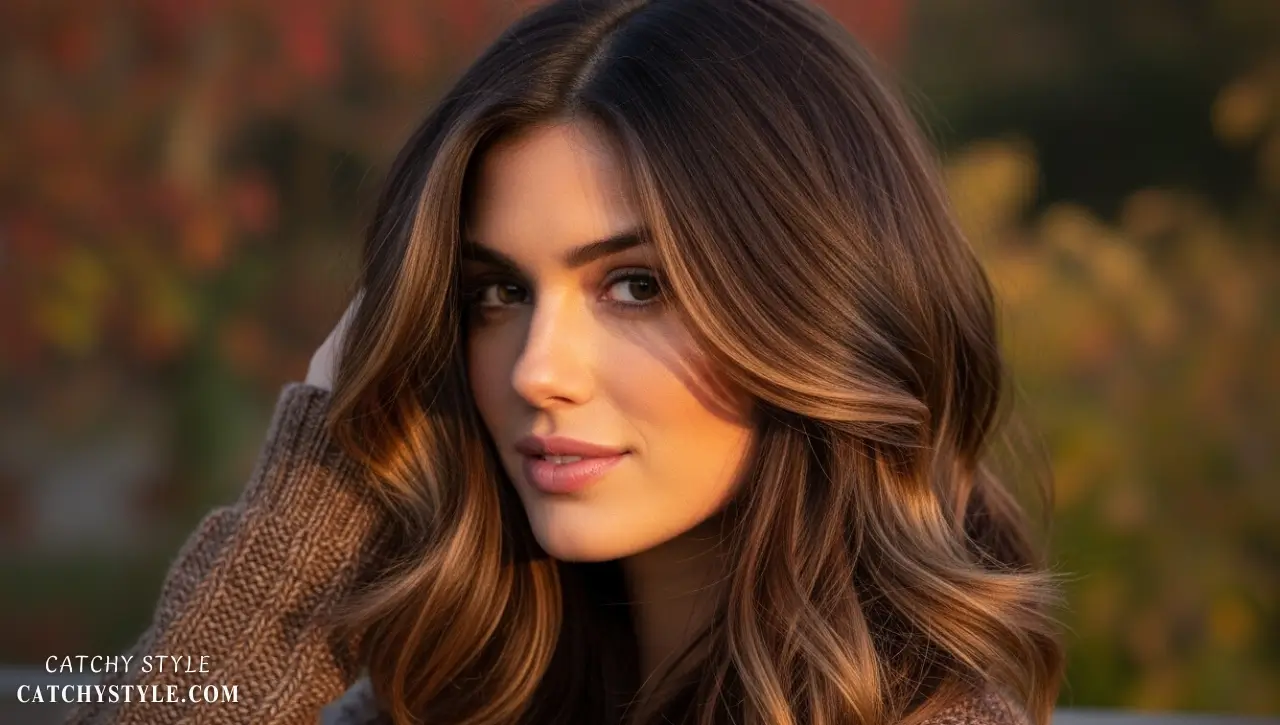 Hot Chocolate Brown for a Warm Velvety Fall Look Warm hot chocolate brown hair with shine