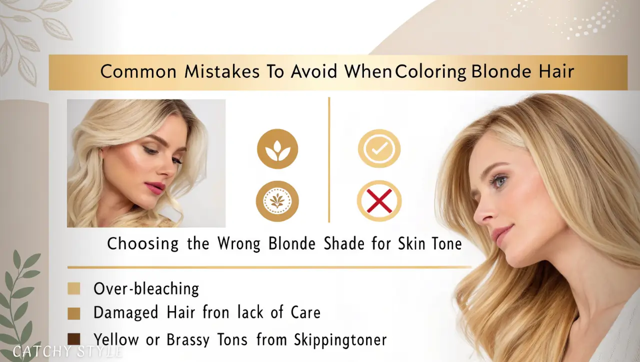 Infographic showing common mistakes when coloring blonde hair Common Mistakes to Avoid When Coloring Blonde Hair