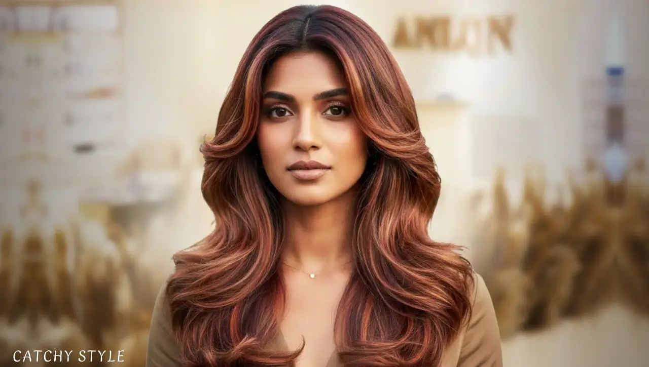 Mahogany Brown Hair Color Ideas That Flatter Dark Skin Women Dark-skinned woman with shiny mahogany brown hair