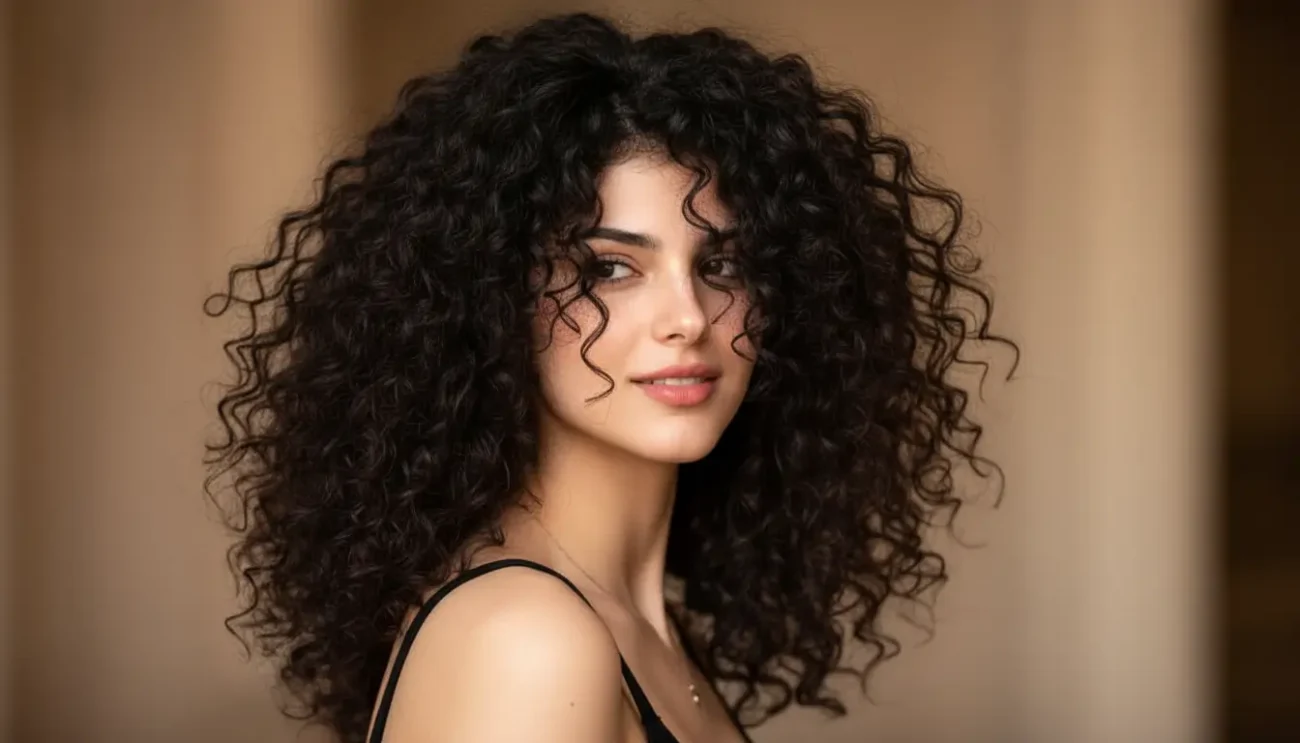 Natural Curly Hair Wash and Go with Defined Side Part Style Show off your curls naturally with a relaxed side part