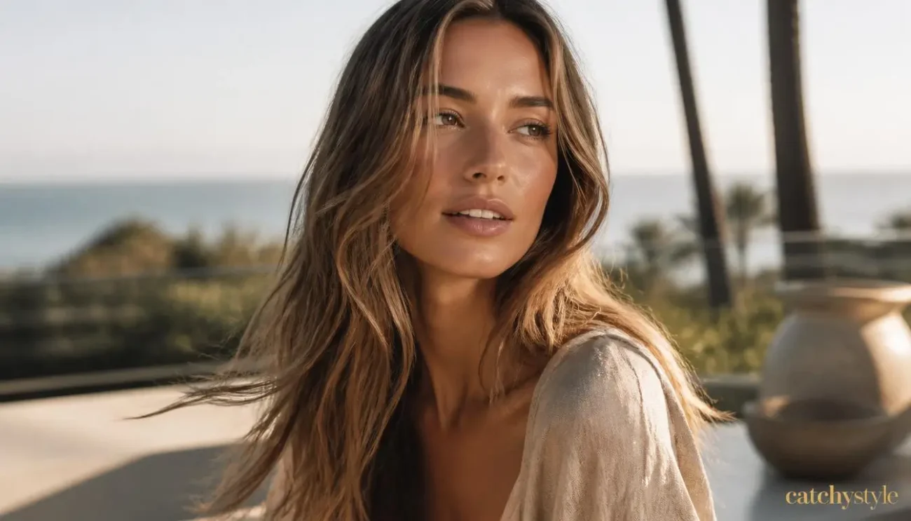 California Light Brown Hair for Effortless West Coast Style California Light Brown Hair with soft coastal waves