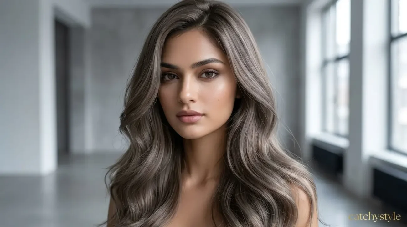 Elegant Mushroom Brown Hair Ideas for Modern Style Mushroom brown hairstyle with muted taupe shine