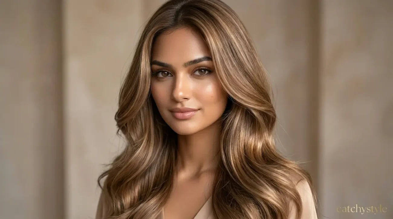 Illuminated Light Brown Hair for a Luminous Look Illuminated Light Brown Hair with radiant highlights