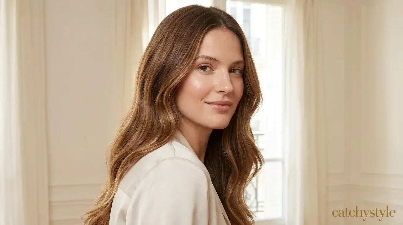 Elegant Soft Sombré Hair Ideas for Modern Beauty Soft brown sombré hairstyle with silky movement