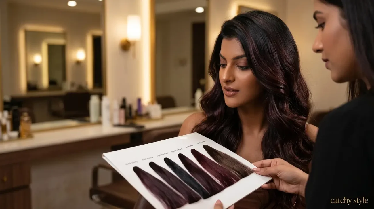 Luxurious Hair Color Shades for Deep Skin Complexions Deep skin hair colors blue black espresso and burgundy