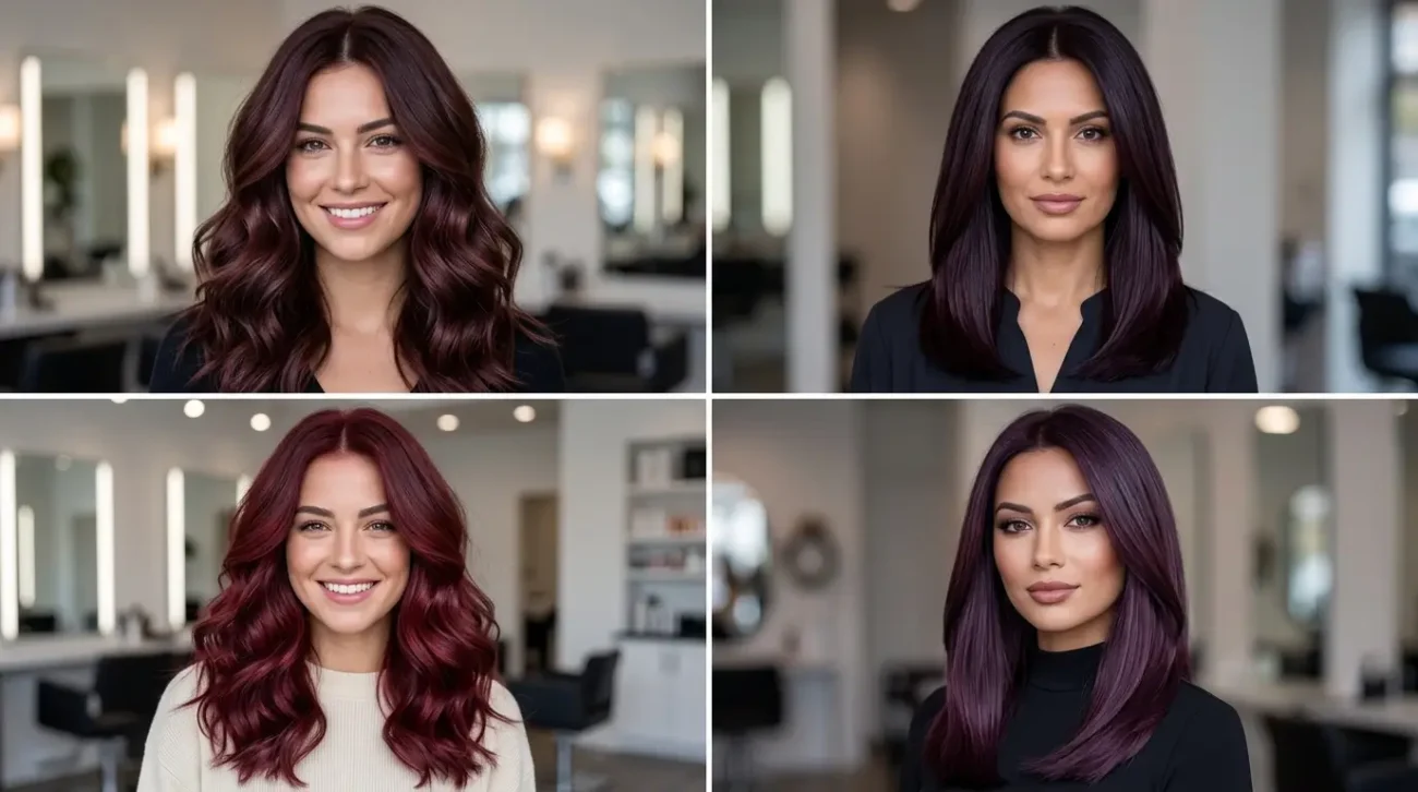 Burgundy Hair Color Shades From Wine to Plum Tones Burgundy Hair Color Shades From Wine to Plum Tones