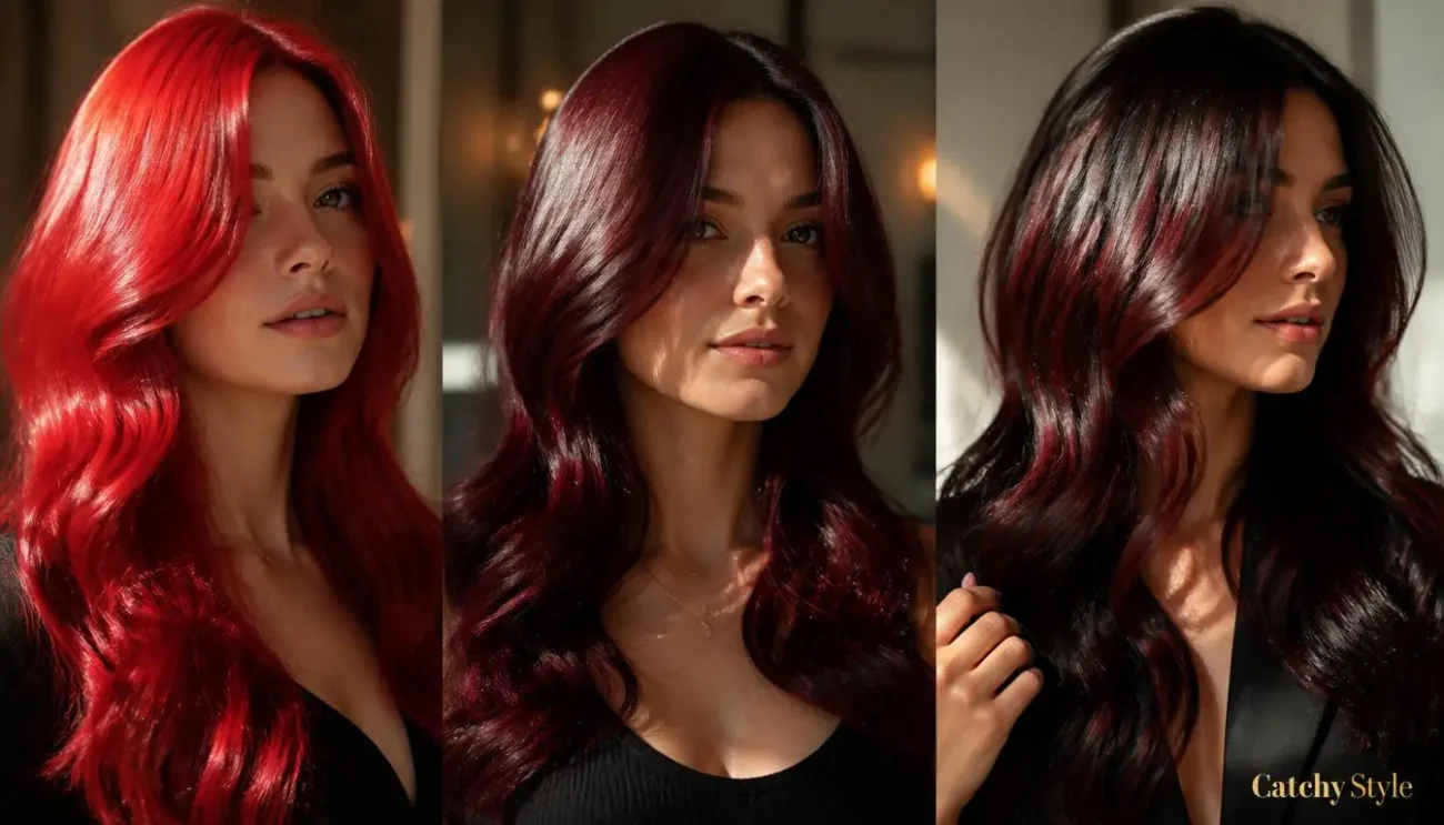 True Cherry vs Dark Cherry vs Black Cherry Explained Cherry Red Hair Guide Comparing True Dark and Black Cherry