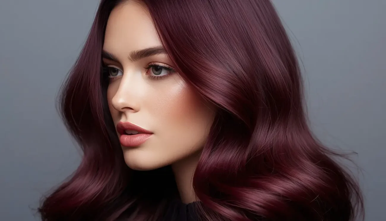 Deep Burgundy Hair Color with Rich Wine Dimension Deep burgundy hair color with dark wine tones
