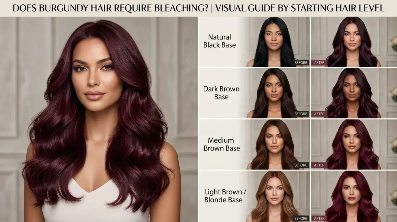 Does Burgundy Hair Color Require Bleaching for Best Results Burgundy hair color bleaching requirements by hair type