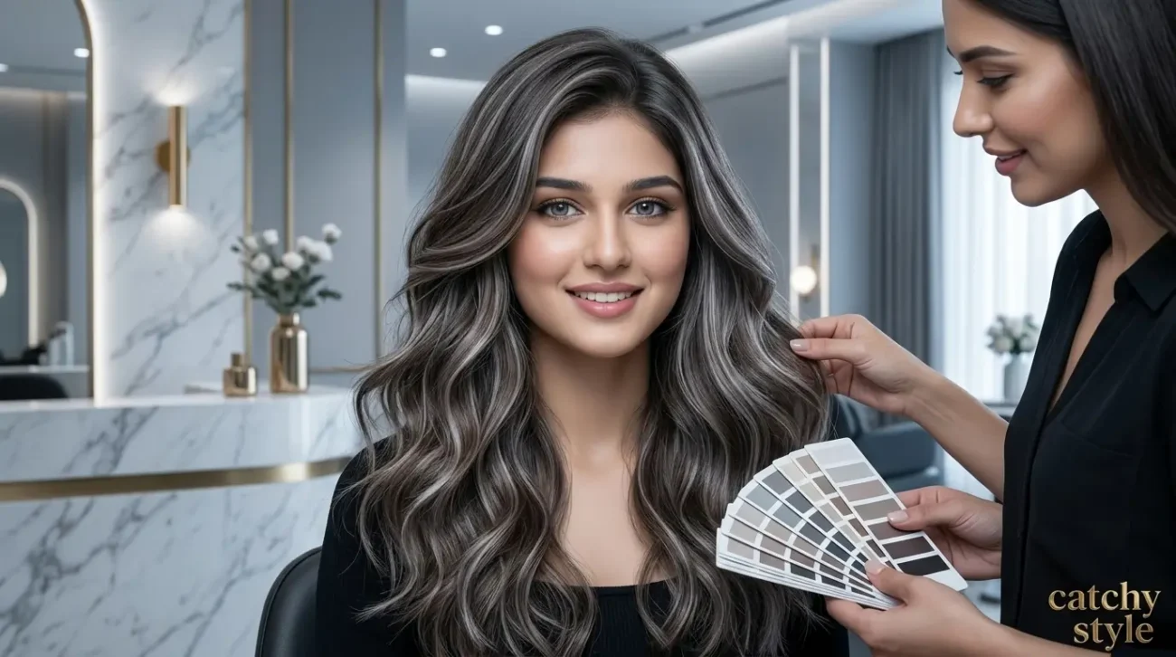 Hair Color From Black: Perfect Colors for Gray Eyes Hair color from black for gray eyes ash brown shades