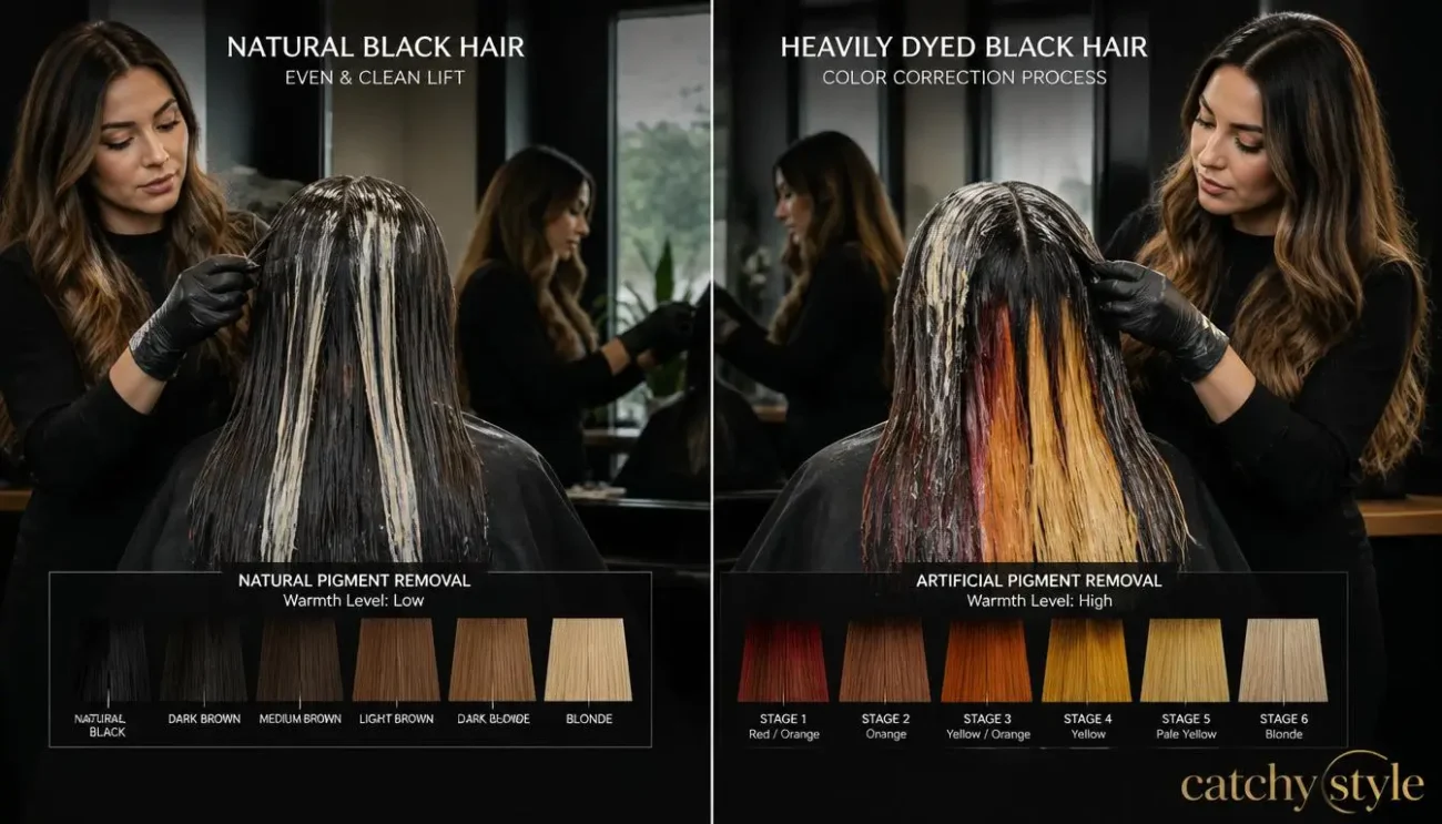 Hair Color From Black Natural vs Dyed Black Hair Explained Hair color from black natural vs dyed black hair process