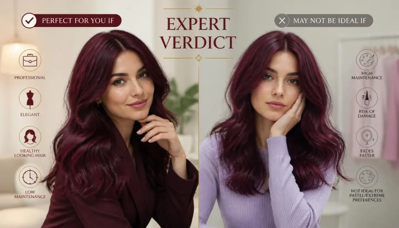 Professional Guide to Choosing the Right Hair Shade Guide showing who the hair color is best or not ideal fo