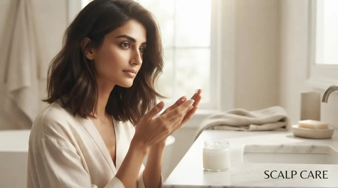 Should You Apply Hair Oil Directly to Your Scalp? Woman Considering Oil Application for Scalp Care