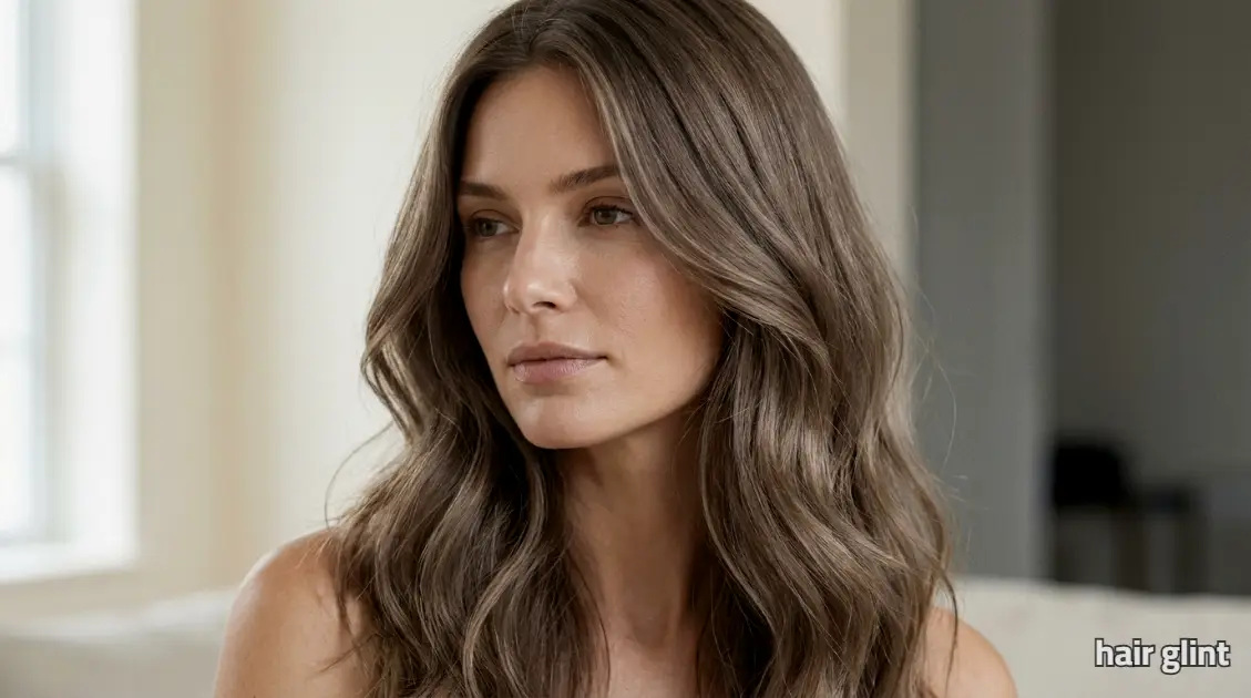 Light brown hair color with soft, natural waves